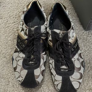 Brown coach sneakers size 8